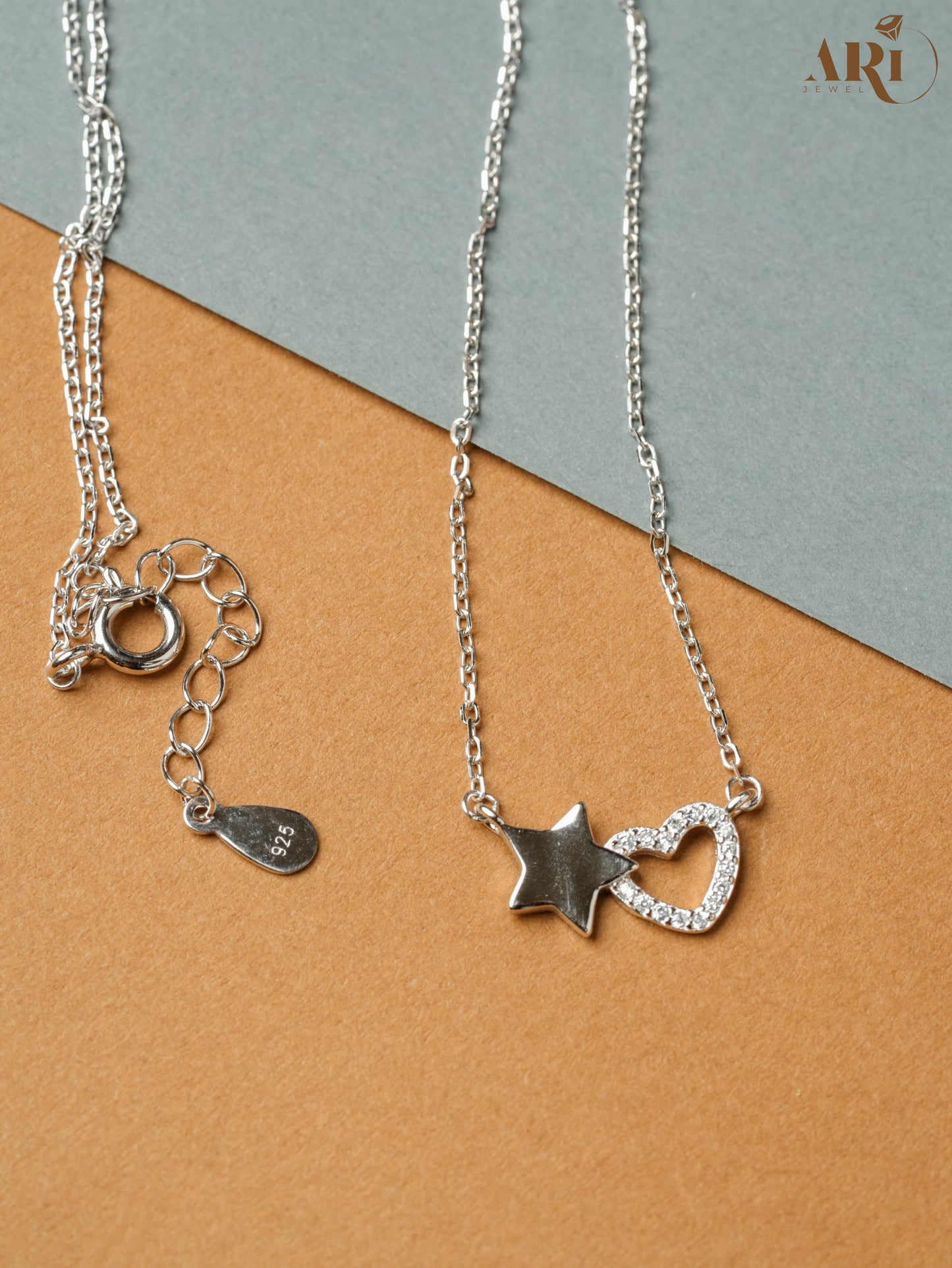 Heart & Star Chain Pendant (DI14.8)