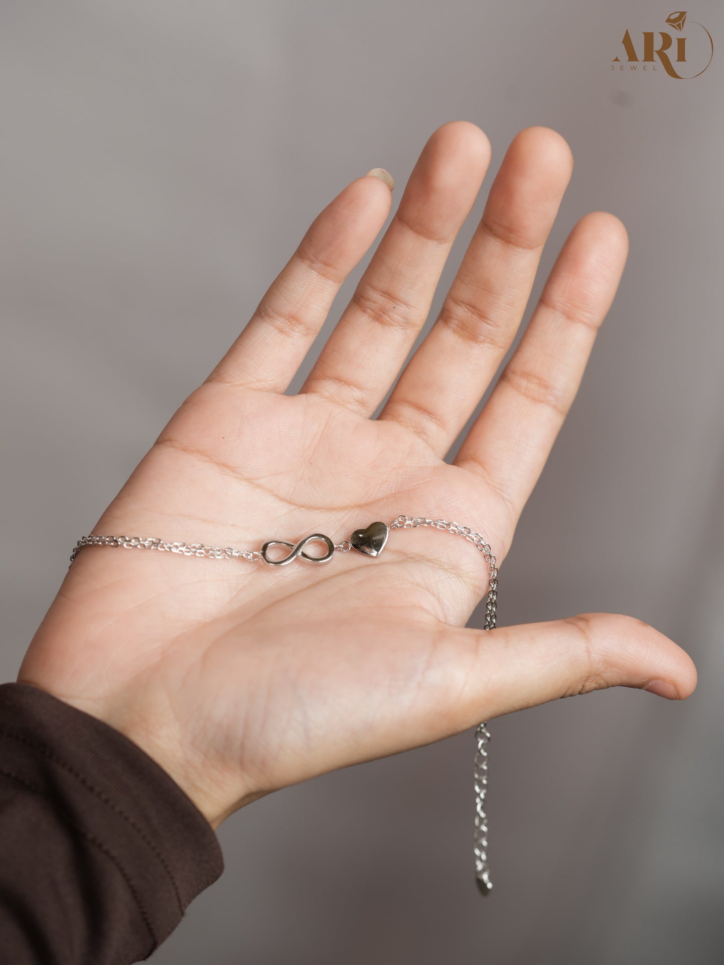Infinty Heart Silver Bracelet (DI20.6)