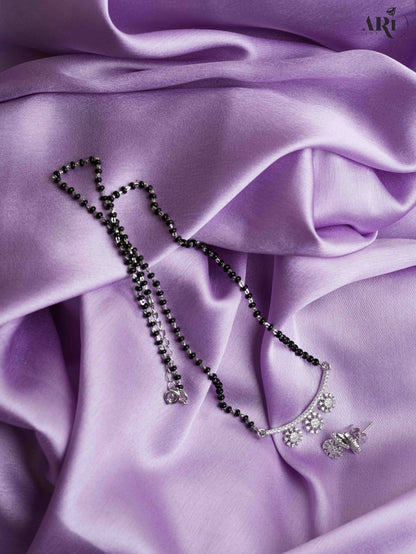 Trio Sunflower Diamond Mangalsutra