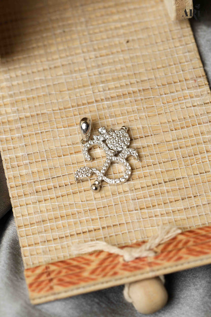 Damaru Style Om Pendant