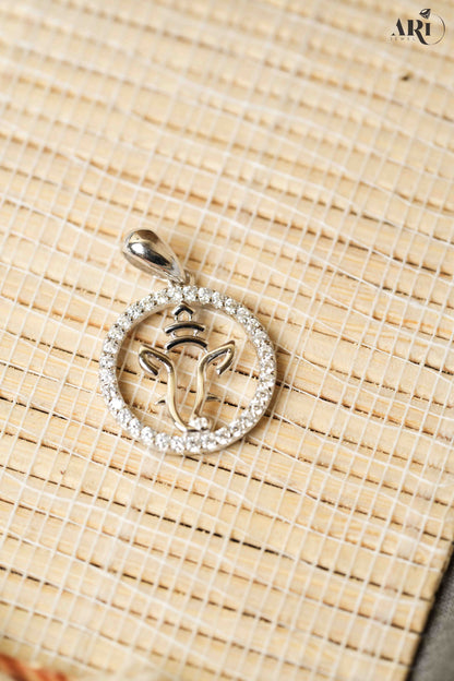 Ganesh Outline Diamond Pendant
