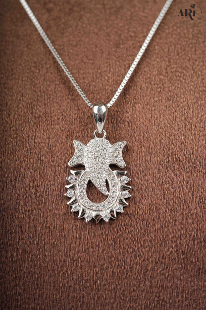 Ganesh Face Diamond Pendant