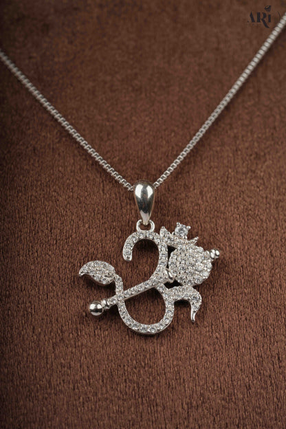 Damaru Style Om Pendant