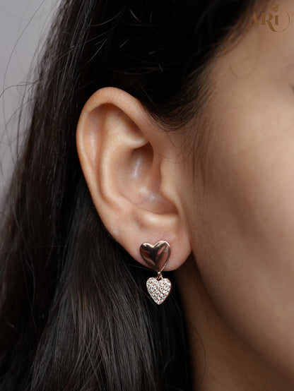 Hanging Heart Rosegold Tops (Di20.8)