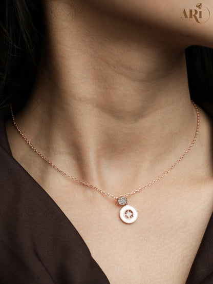 Pearl Star Rosegold Chain Pendant(DI24.8)