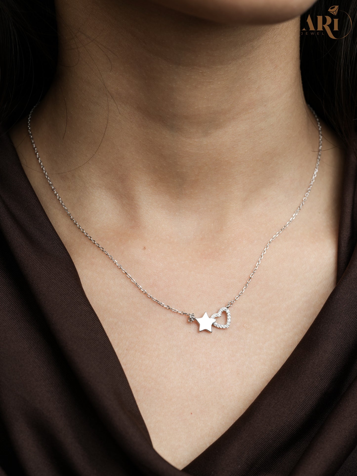 Heart & Star Chain Pendant (DI14.8)