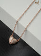 Magnetic Diamond Heart Rosegold Chain Pendant (DI28)