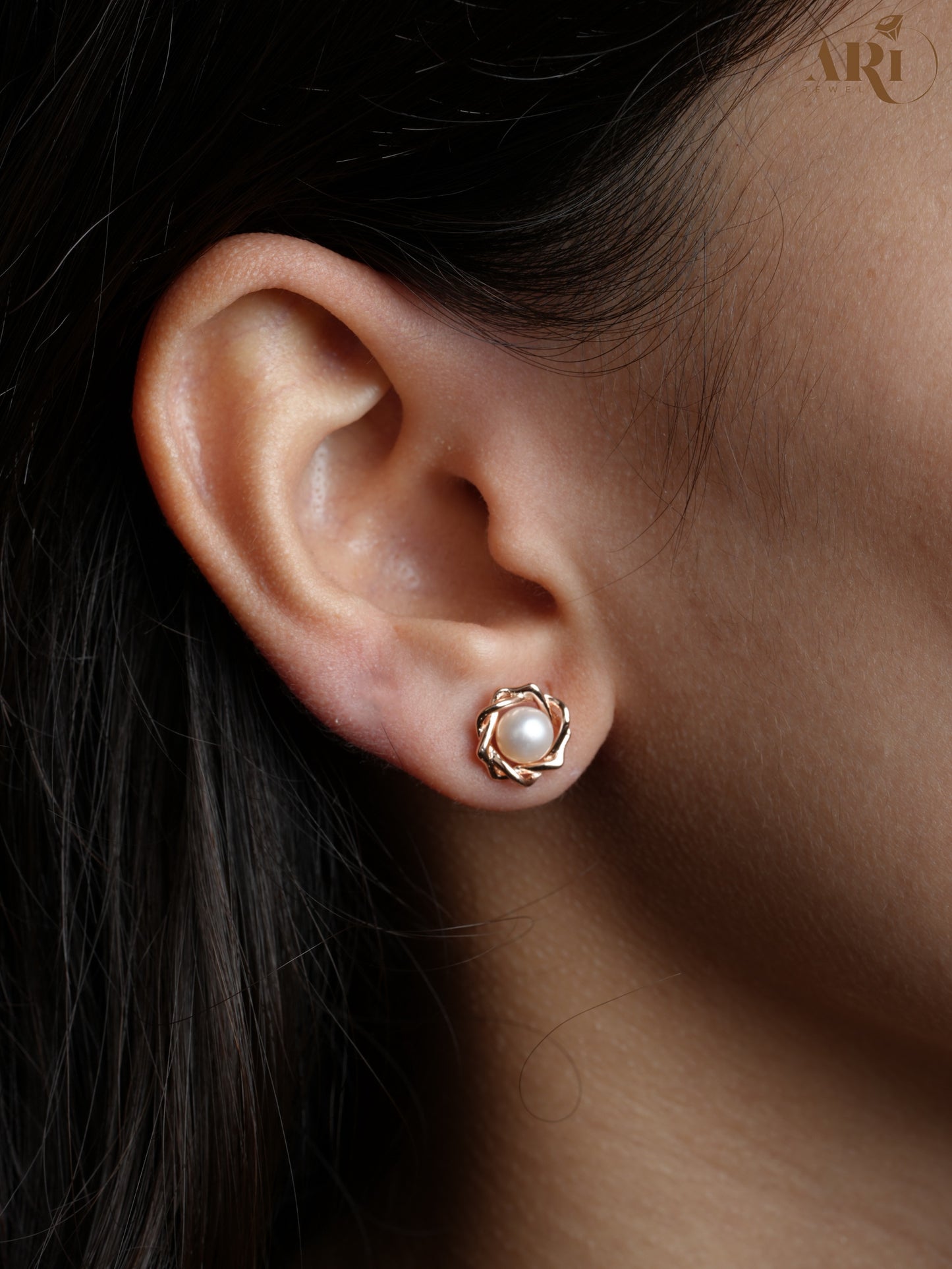 Rosegold Pearl Round Tops (Di13.6)