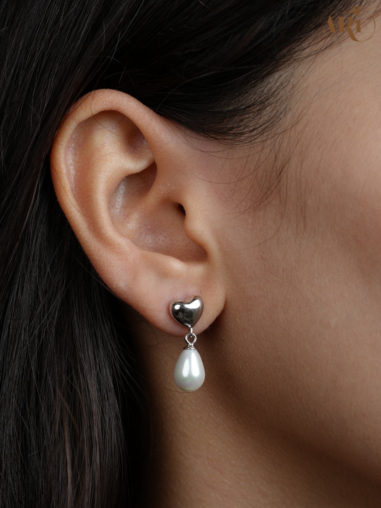 Pearl Heart Hanging Tops (DI27.6)
