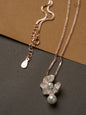 Moti Flower Rosegold Chain Pendant (DI34.4)