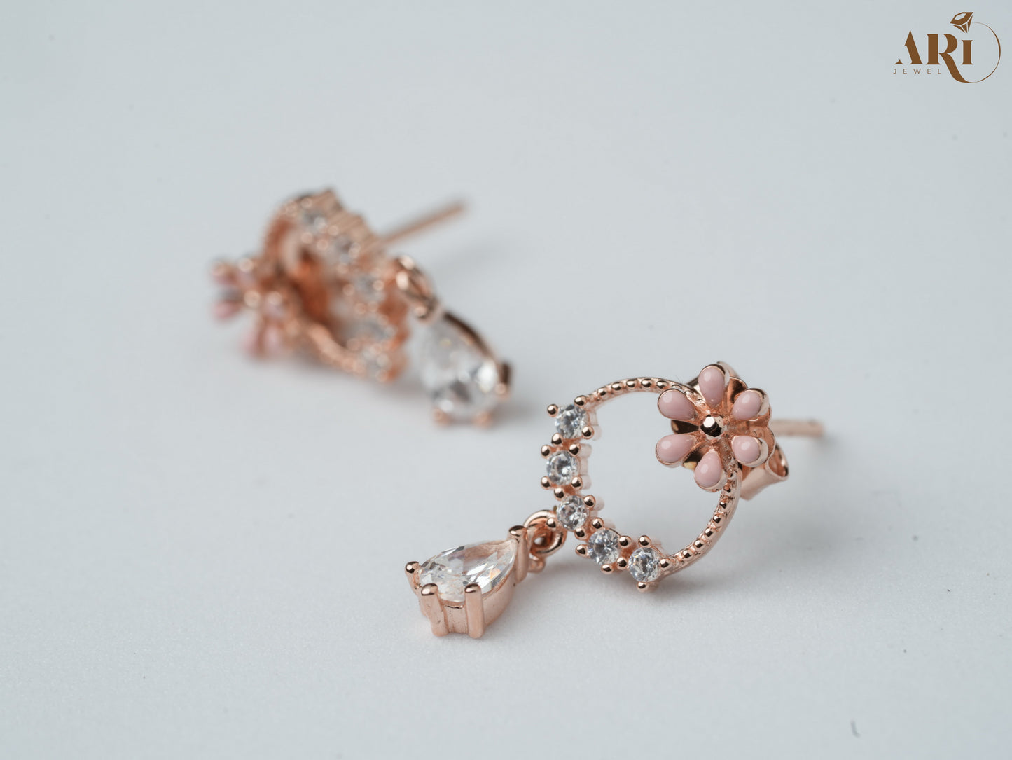 Hanging Drop rose gold Diamond Tops (Di13.6)
