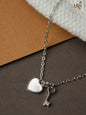 Pearl Heart & Key Chain Pendant (DI20)