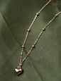 Love Heart Rosegold & Silver Chain Pendant (DI21.2)