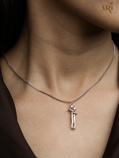 Couple Rosegold & Silver Chain Pendant (DI41.6)