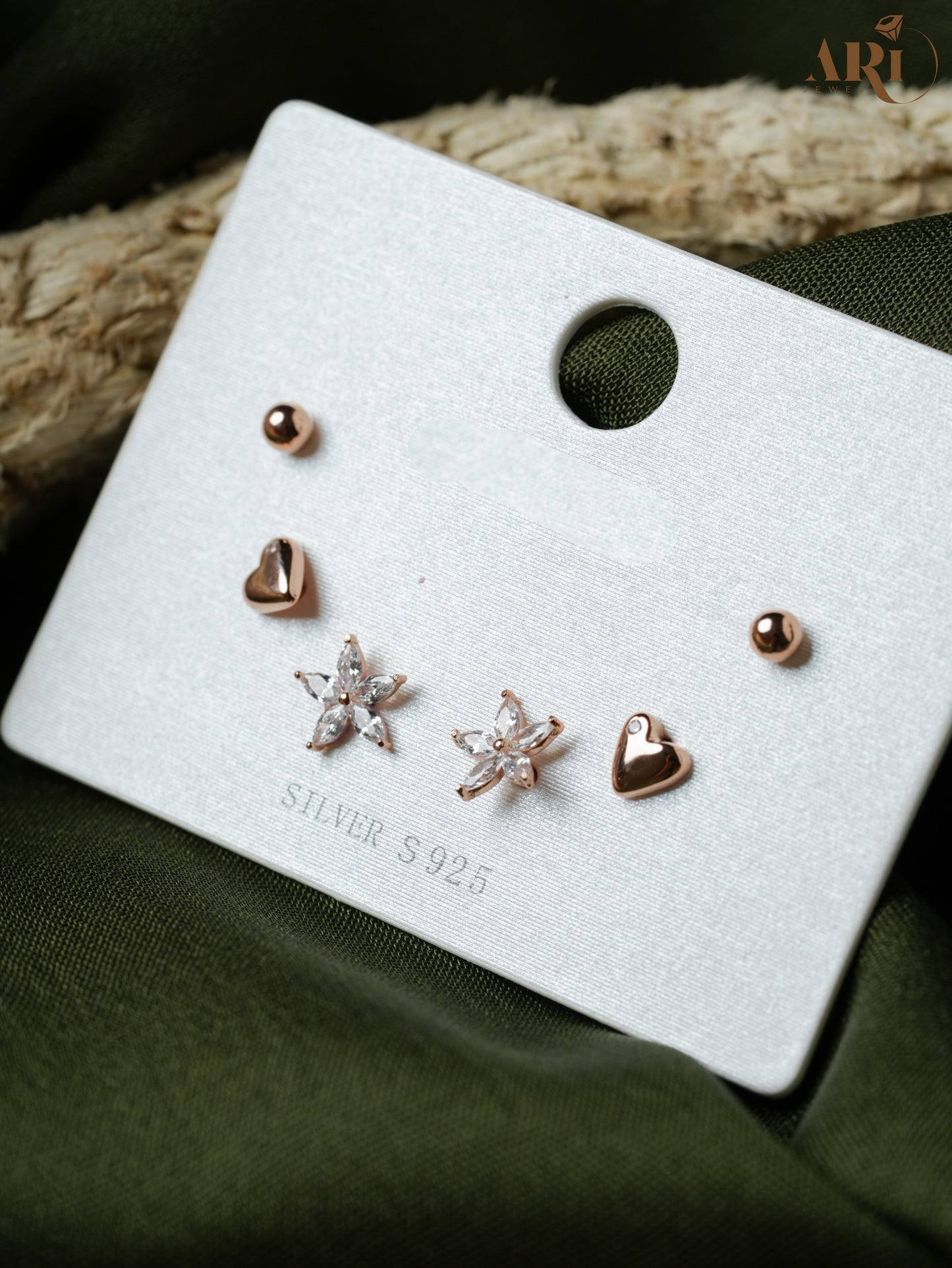 Flower Piercing Rose gold Top Set (Di18)